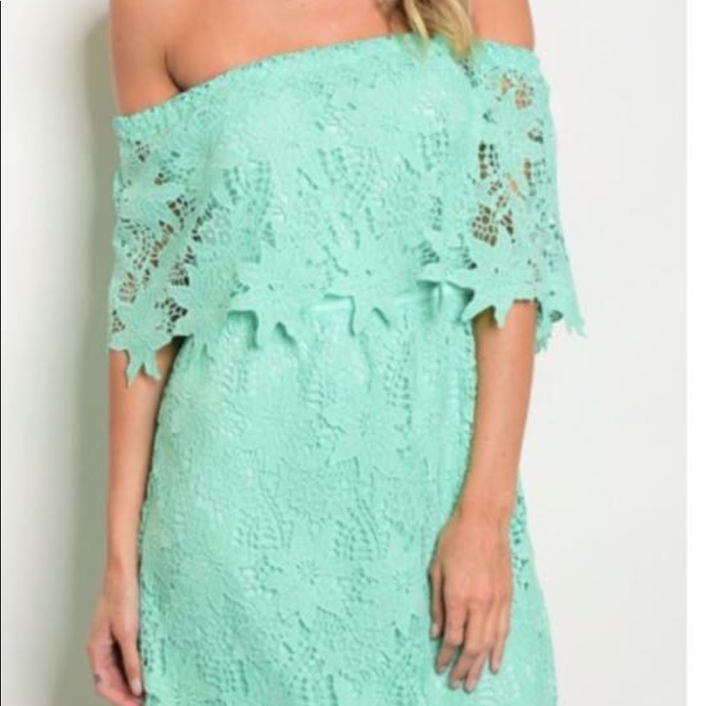 Off the shoulder lace dress
